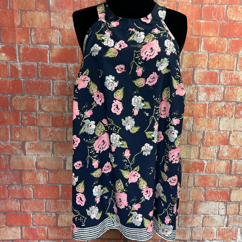 Torrid Floral Cutaway Shoulder Tank Top
